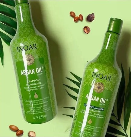 shampoo y acondicionador de 1 litro de argan