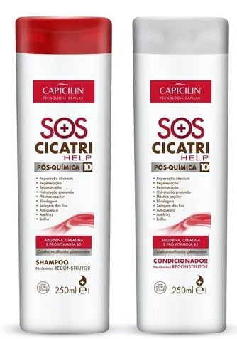 Duo de  shampoo y acondicionador ;SOS Cicatri Help Capicilin