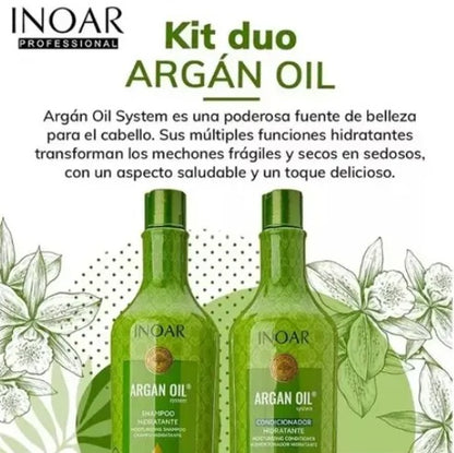 shampoo y acondicionador de 1 litro de argan