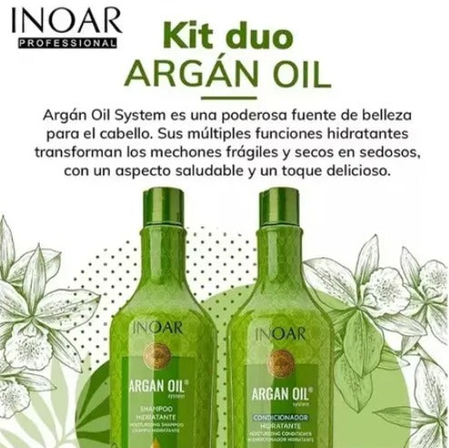 shampoo y acondicionador de 1 litro de argan